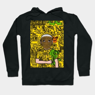 Discover the Unique MaleMask NFT - DoodleEye Color, DarkSkin Color, and Creative Doodle Aesthetics Hoodie